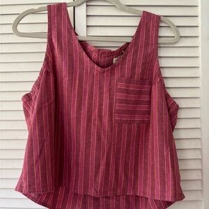 Toad&Co Pink Sleeveless Crop Tank Top
